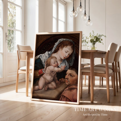 聖母子像と寄進者（Madonna med Barnet og en donator）— ゴッサールト、ヤン（Gossaert, Jan）
