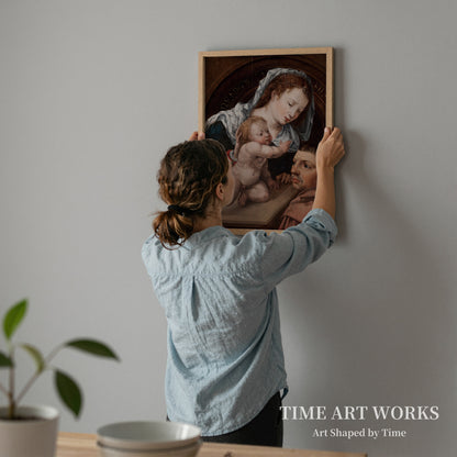聖母子像と寄進者（Madonna med Barnet og en donator）— ゴッサールト、ヤン（Gossaert, Jan）