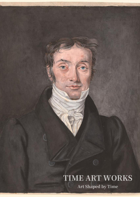 ラムローズ教区アーゲルップ出身の学校教師ハンス・ジェンセン・ヴィスビー（1777-1870）の肖像。（Portræt af skolelærer Hans Jensen Visby (1777-1870), fra Aagerup, Ramløse sogn.）— スコフガード、PC（Skovgaard, P.C.）