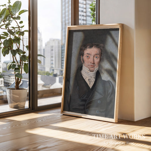 ラムローズ教区アーゲルップ出身の学校教師ハンス・ジェンセン・ヴィスビー（1777-1870）の肖像。（Portræt af skolelærer Hans Jensen Visby (1777-1870), fra Aagerup, Ramløse sogn.）— スコフガード、PC（Skovgaard, P.C.）