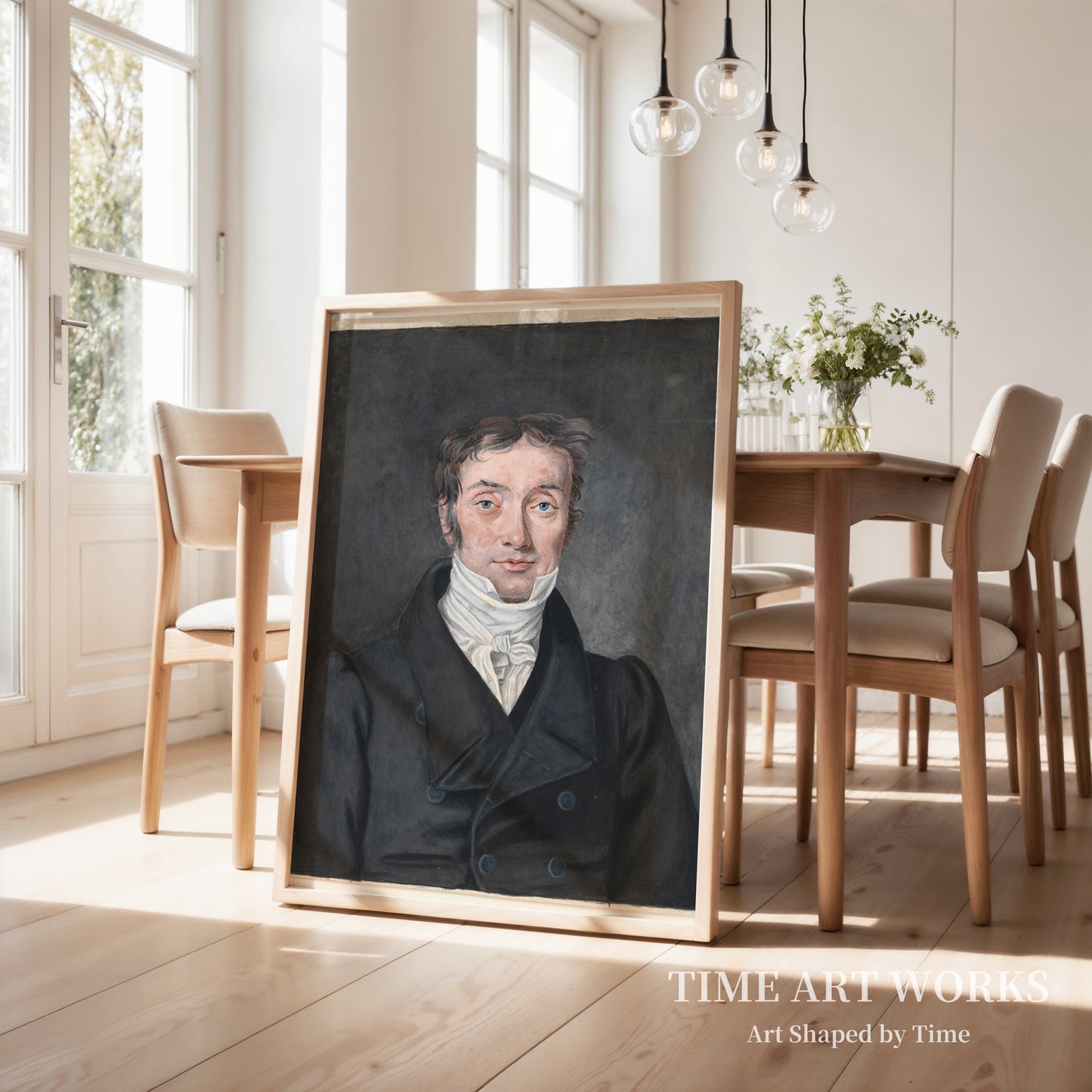 ラムローズ教区アーゲルップ出身の学校教師ハンス・ジェンセン・ヴィスビー（1777-1870）の肖像。（Portræt af skolelærer Hans Jensen Visby (1777-1870), fra Aagerup, Ramløse sogn.）— スコフガード、PC（Skovgaard, P.C.）
