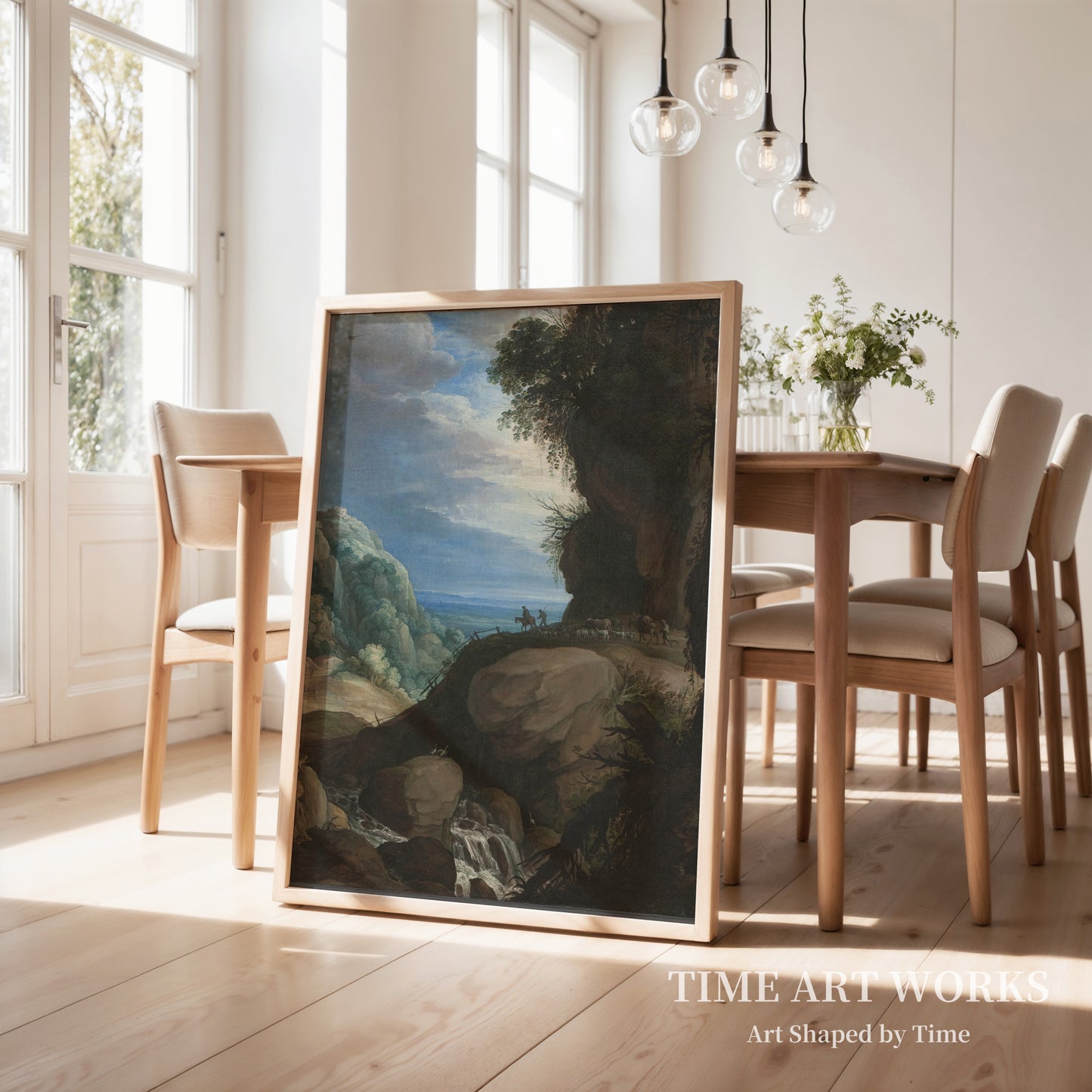 羊飼いがいるイタリアの山岳風景（Italiensk bjerglandskab med hyrder）— リッカート、マルテン（Ryckaert, Marten）