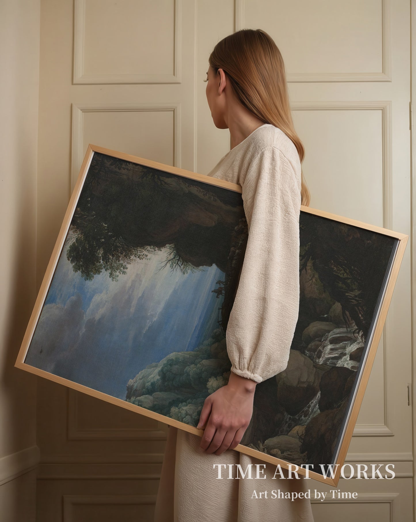羊飼いがいるイタリアの山岳風景（Italiensk bjerglandskab med hyrder）— リッカート、マルテン（Ryckaert, Marten）
