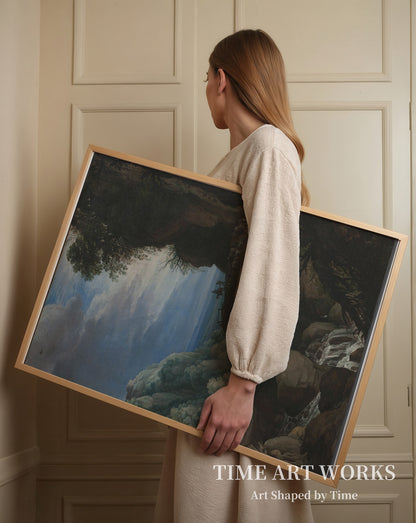 羊飼いがいるイタリアの山岳風景（Italiensk bjerglandskab med hyrder）— リッカート、マルテン（Ryckaert, Marten）