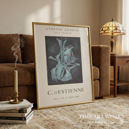 抽象的な構図（Abstrakt komposition. Plakat fra kunstnerens udstilling i Athénée, Genéve）— クリスティアーヌ・デスティエンヌ（D'Estienne, Christiane）