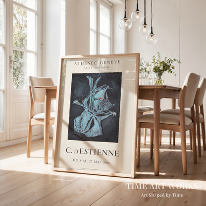 抽象的な構図（Abstrakt komposition. Plakat fra kunstnerens udstilling i Athénée, Genéve）— クリスティアーヌ・デスティエンヌ（D'Estienne, Christiane）