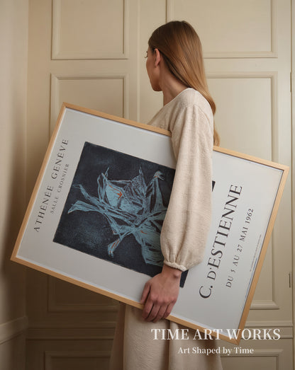 抽象的な構図（Abstrakt komposition. Plakat fra kunstnerens udstilling i Athénée, Genéve）— クリスティアーヌ・デスティエンヌ（D'Estienne, Christiane）