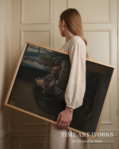 アンナ・アンカーが読書中（Anna Ancher læsende）— アンカー、マイケル（Ancher, Michael）