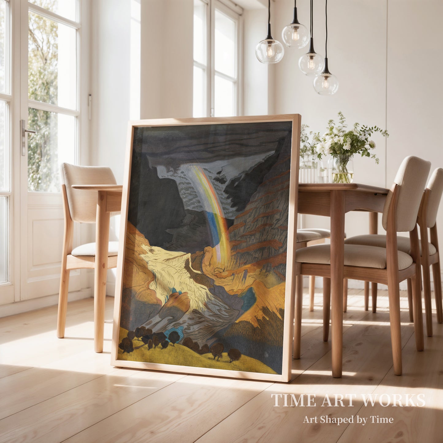 氷河にかかる虹（Regnbue over gletscher）— ウィルムセン、J.F.（Willumsen, J.F.）