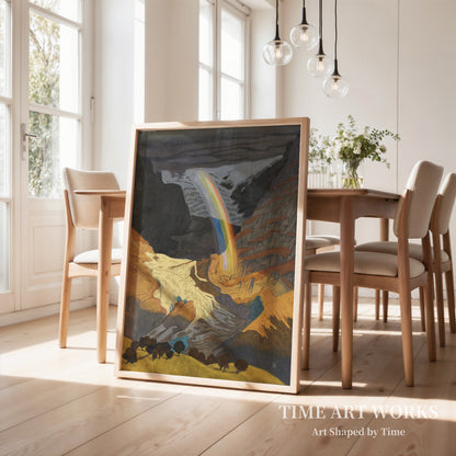 氷河にかかる虹（Regnbue over gletscher）— ウィルムセン、J.F.（Willumsen, J.F.）