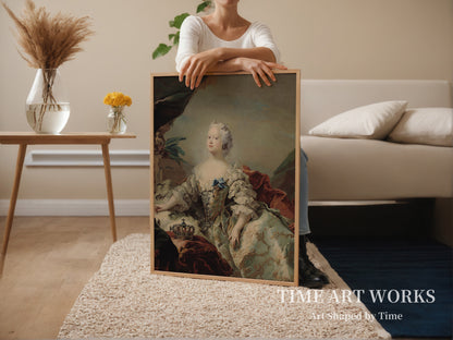 フリードリヒ5世の最初の王妃ルイーズの戴冠式衣装姿の肖像（Portræt af Louise, Frederik V's første dronning, i salvingsdragt）— ピロ、CG（Pilo, C.G.）