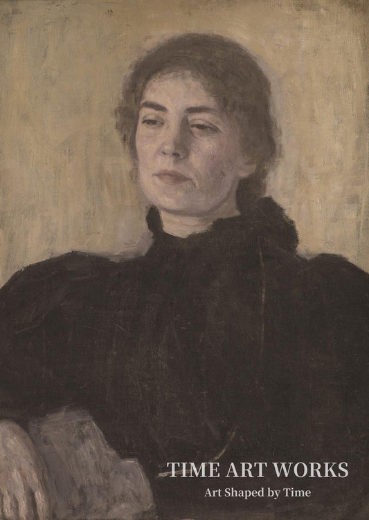 ソーラ・ベンディックス夫人（アン・ヴィクトリア、旧姓サンドバーグ）の肖像（Portræt af fru Thora Bendix (Anne Victoria, f. Sundberg)）— ハンマースホイ、ヴィルヘルム（Hammershøi, Vilhelm）