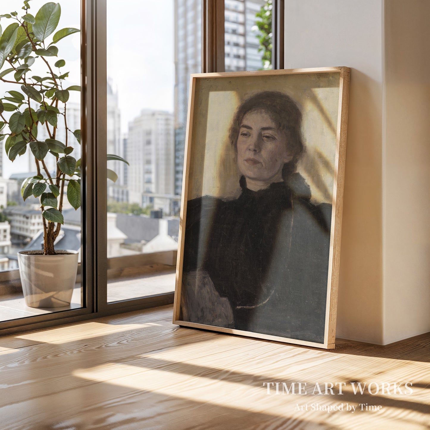 ソーラ・ベンディックス夫人（アン・ヴィクトリア、旧姓サンドバーグ）の肖像（Portræt af fru Thora Bendix (Anne Victoria, f. Sundberg)）— ハンマースホイ、ヴィルヘルム（Hammershøi, Vilhelm）