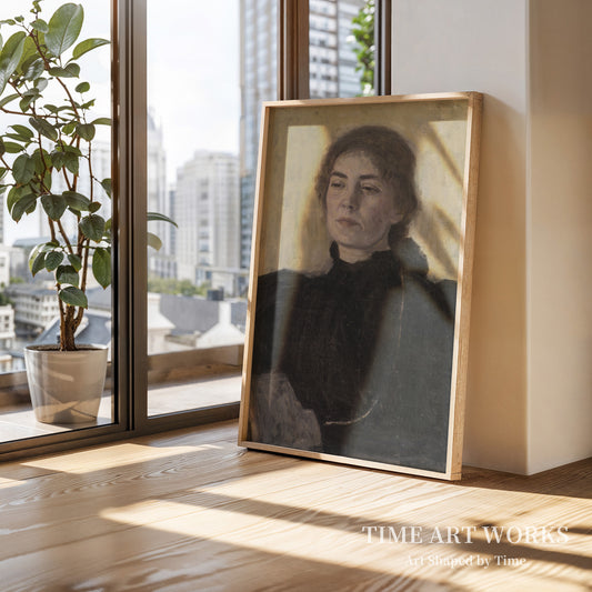 ソーラ・ベンディックス夫人（アン・ヴィクトリア、旧姓サンドバーグ）の肖像（Portræt af fru Thora Bendix (Anne Victoria, f. Sundberg)）— ハンマースホイ、ヴィルヘルム（Hammershøi, Vilhelm）