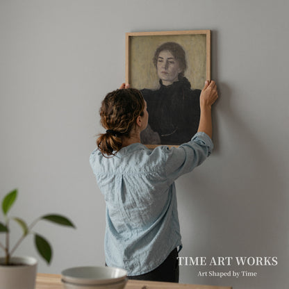 ソーラ・ベンディックス夫人（アン・ヴィクトリア、旧姓サンドバーグ）の肖像（Portræt af fru Thora Bendix (Anne Victoria, f. Sundberg)）— ハンマースホイ、ヴィルヘルム（Hammershøi, Vilhelm）