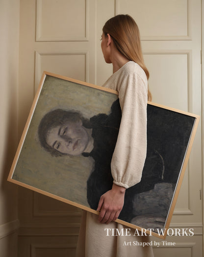 ソーラ・ベンディックス夫人（アン・ヴィクトリア、旧姓サンドバーグ）の肖像（Portræt af fru Thora Bendix (Anne Victoria, f. Sundberg)）— ハンマースホイ、ヴィルヘルム（Hammershøi, Vilhelm）