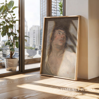 上を見上げる若い男性の頭部を描いた作品（Studiehoved af en ung mand, som ser opad. Skt. Sebastian）— ダイク、アンソニー・ヴァン（Dyck, Anthony van）