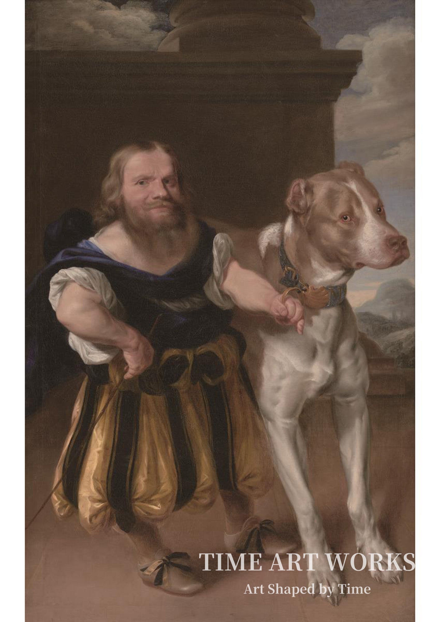 ジャコモ・ファヴォルキとラロ（Kurfyrsten af Sachsens italienske dværg Giacomo Favorchi med prinsesse Magdalene Sibylles hund, Raro）— ウクターズ、アブラハム（Wuchters, Abraham）