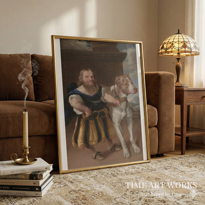 ジャコモ・ファヴォルキとラロ（Kurfyrsten af Sachsens italienske dværg Giacomo Favorchi med prinsesse Magdalene Sibylles hund, Raro）— ウクターズ、アブラハム（Wuchters, Abraham）