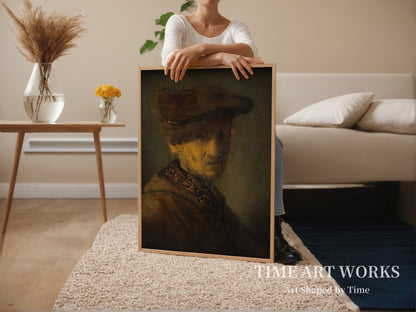 ベレー帽をかぶる男（レンブラントの父の肖像）（Mand med baret (Portræt af Rembrandts far)）— レンブラントの学校（Rembrandts skole）