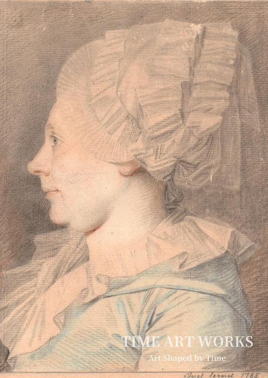 アン・キャサリン・マロエの肖像（Portræt af Anne Cathrine Maaløe, født Basse. Profil mod venstre）— ユール、イェンス（Juel, Jens）