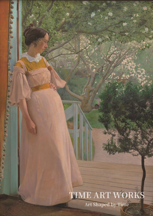 庭のドアにて（I havedøren. Kunstnerens hustru）— リング、ルイジアナ州（Ring, L.A.）