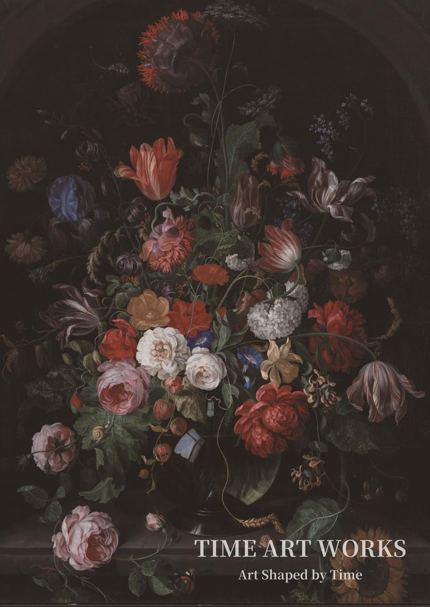 花の作品（Blomsterstykke）— シュック、ヘンドリック（Schoock, Hendrik）