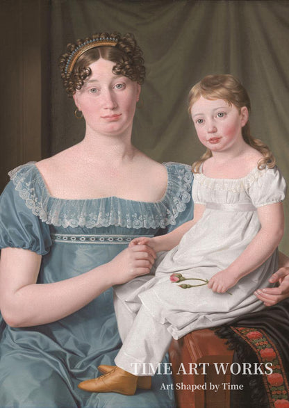 ソフィー・ローヴェンショルドと娘（Kammerherreinde Sophie Hedvig Løvenskiold og hendes treårige datter Berthe Henriette）— エッカースバーグ、C.W.（Eckersberg, C.W.）