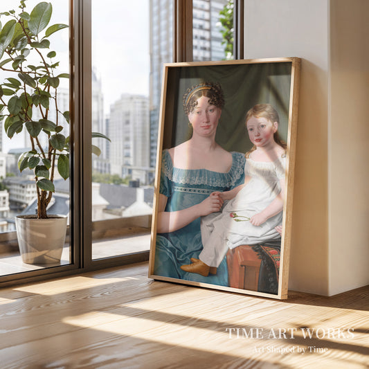 ソフィー・ローヴェンショルドと娘（Kammerherreinde Sophie Hedvig Løvenskiold og hendes treårige datter Berthe Henriette）— エッカースバーグ、C.W.（Eckersberg, C.W.）