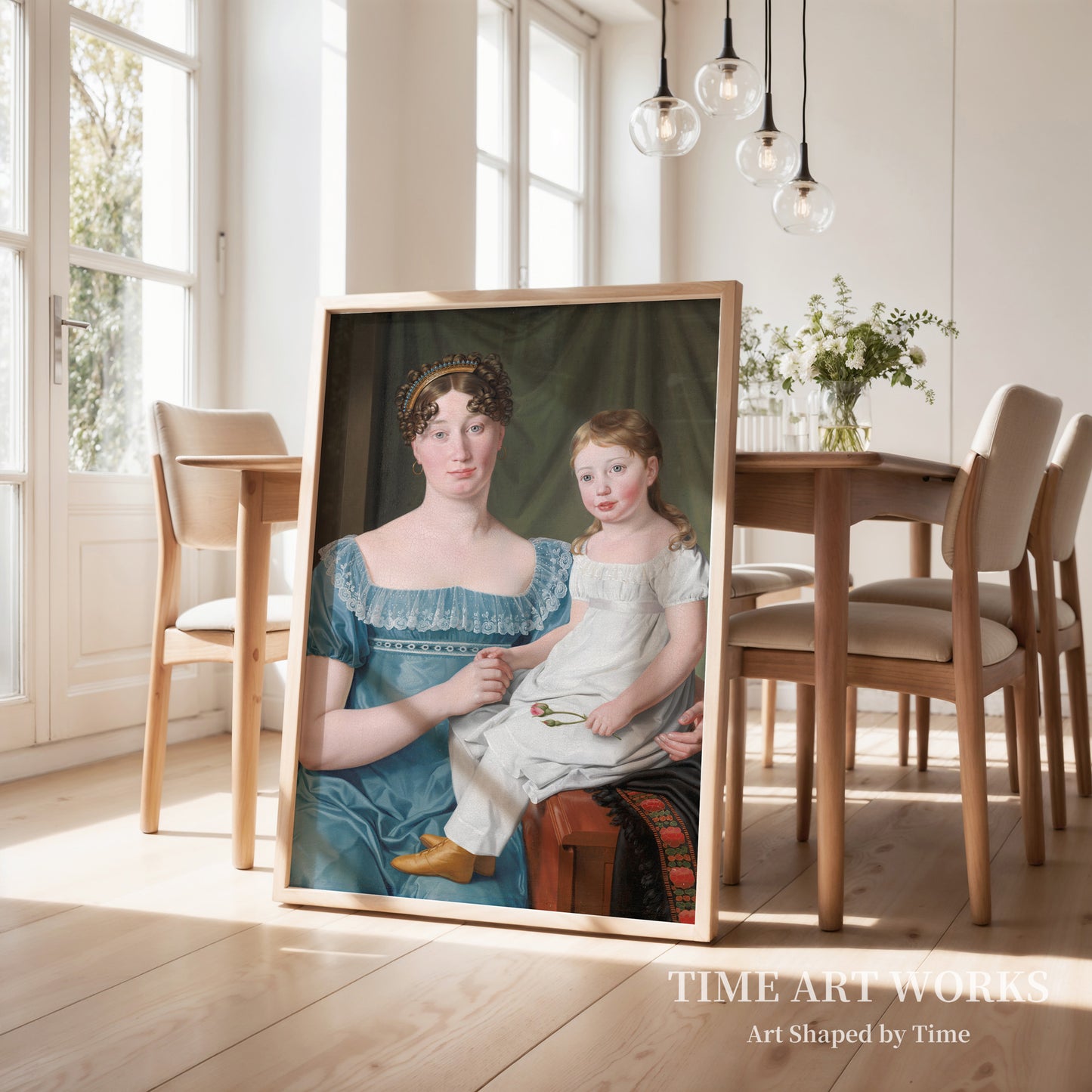 ソフィー・ローヴェンショルドと娘（Kammerherreinde Sophie Hedvig Løvenskiold og hendes treårige datter Berthe Henriette）— エッカースバーグ、C.W.（Eckersberg, C.W.）