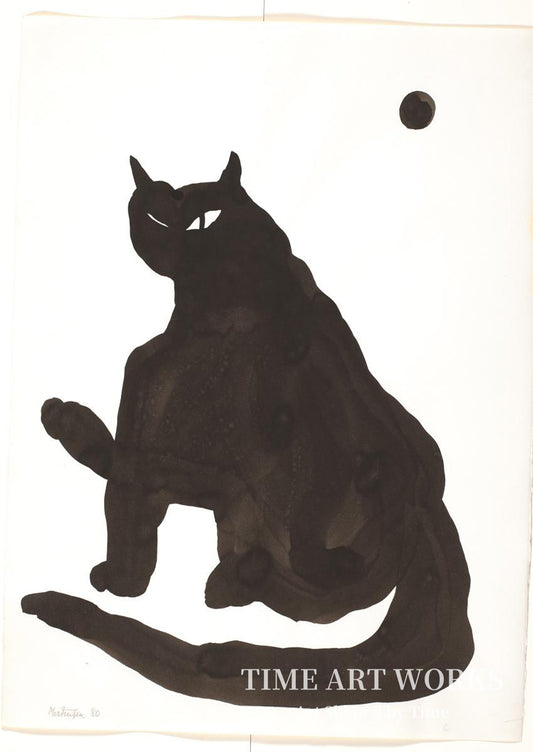 座っている黒猫（Siddende sort kat）— モーテンセン、リチャード（Mortensen, Richard）