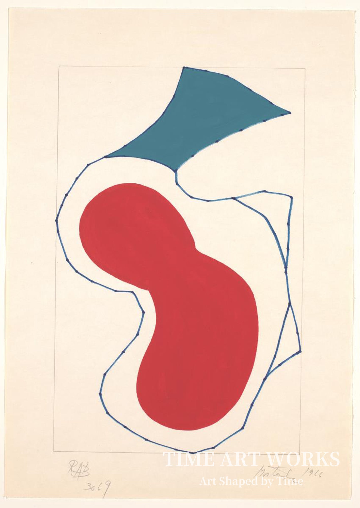 『フォルム、色彩、輪郭、そして陰影』原型（Forlæg for en ikke realiseret serigrafiske mappe med titlen "Forme, couleur, contour et ombre"）— モーテンセン、リチャード（Mortensen, Richard）