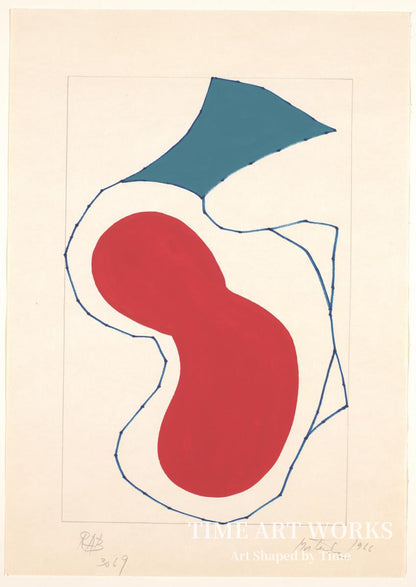 『フォルム、色彩、輪郭、そして陰影』原型（Forlæg for en ikke realiseret serigrafiske mappe med titlen "Forme, couleur, contour et ombre"）— モーテンセン、リチャード（Mortensen, Richard）
