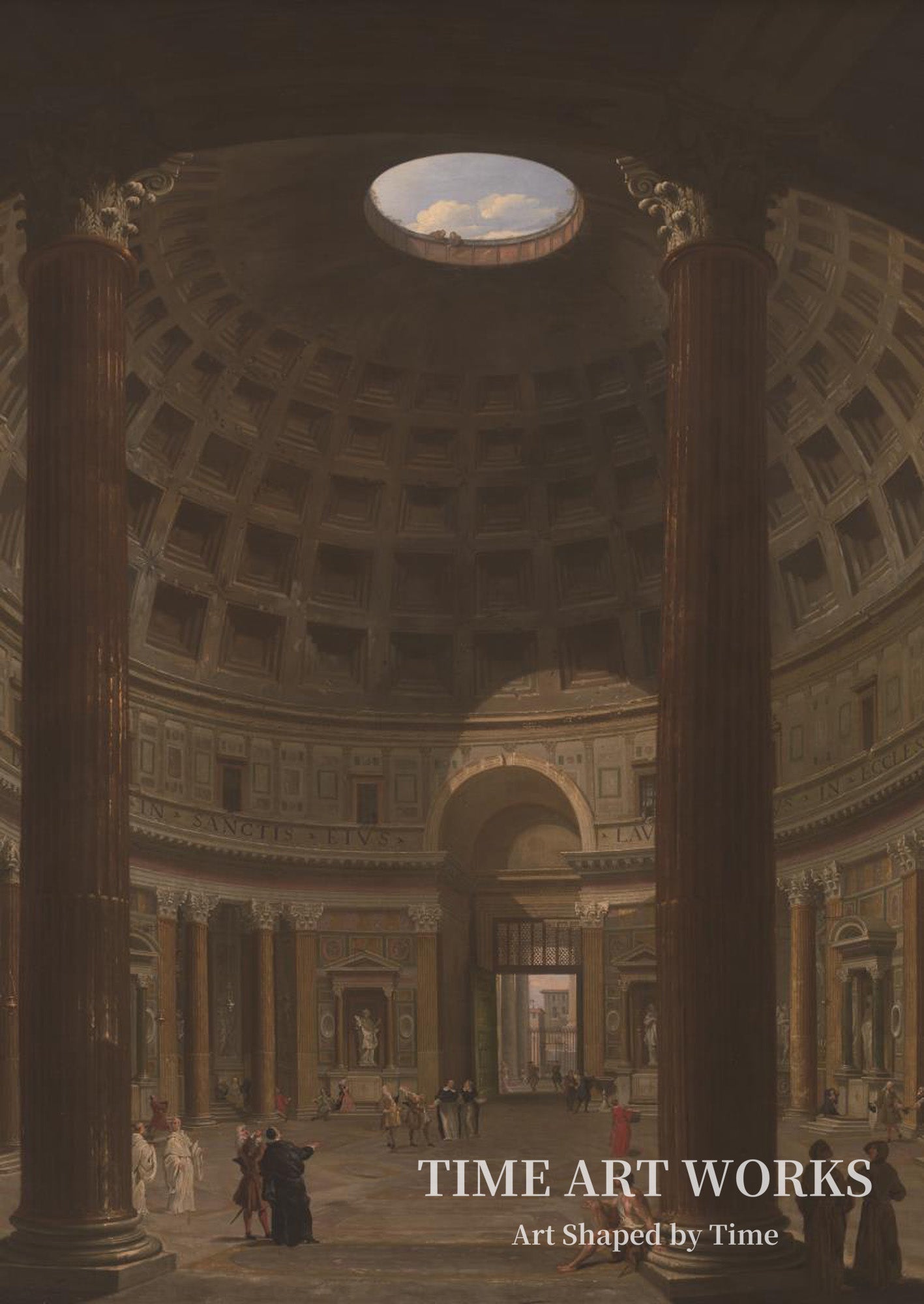 ローマのパンテオンの内部（Det indre af Pantheon i Rom）— パニーニ、ジョヴァンニ・パオロ（Pannini, Giovanni Paolo）