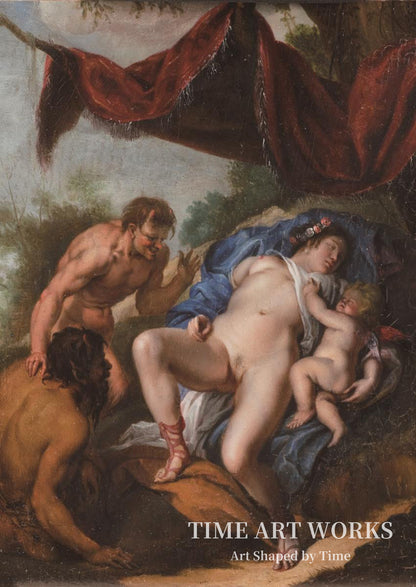眠れるヴィーナス（Sovende Venus med Cupido belures af satyrer）— ルーベンス、ピーテル・パウル（Rubens, Peter Paul）