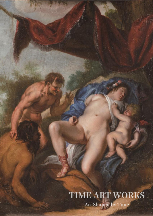 眠れるヴィーナス（Sovende Venus med Cupido belures af satyrer）— ルーベンス、ピーテル・パウル（Rubens, Peter Paul）