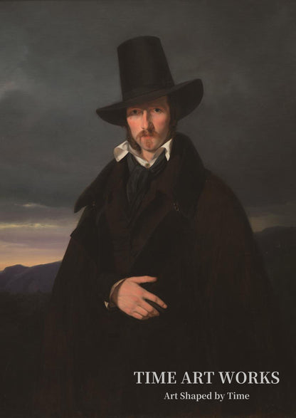 ドイツの画家ヴィルヘルム・フォン・カウルバッハの肖像（Portræt af den tyske maler Wilhelm von Kaulbach）— ベンズ、ヴィルヘルム（Bendz, Wilhelm）
