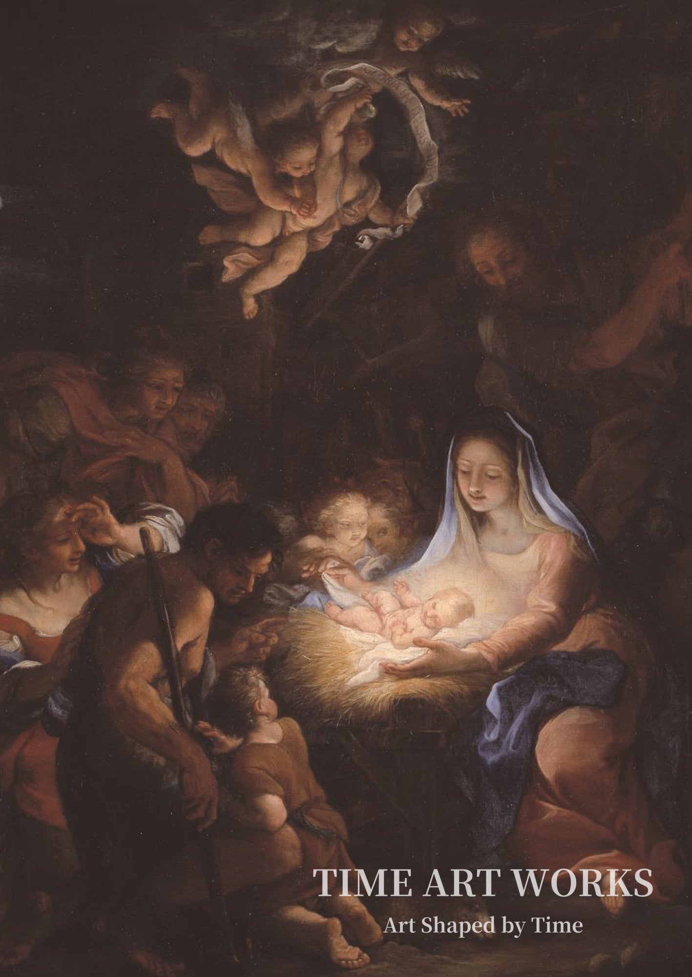 羊飼いの礼拝（Hyrdernes tilbedelse）— キアリ、ジュゼッペ・バルトロメオ（Chiari, Giuseppe Bartolomeo）