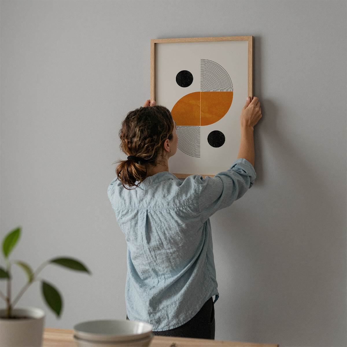 TAWミッドセンチュリーモダン アブストラクトTAW Mid Century Modern Abstract Art Poster No.007