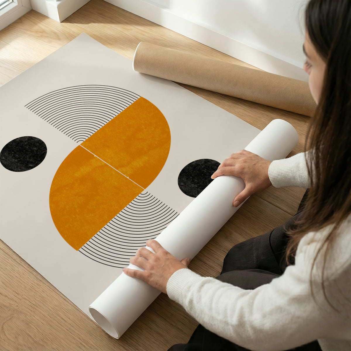 TAWミッドセンチュリーモダン アブストラクトTAW Mid Century Modern Abstract Art Poster No.007