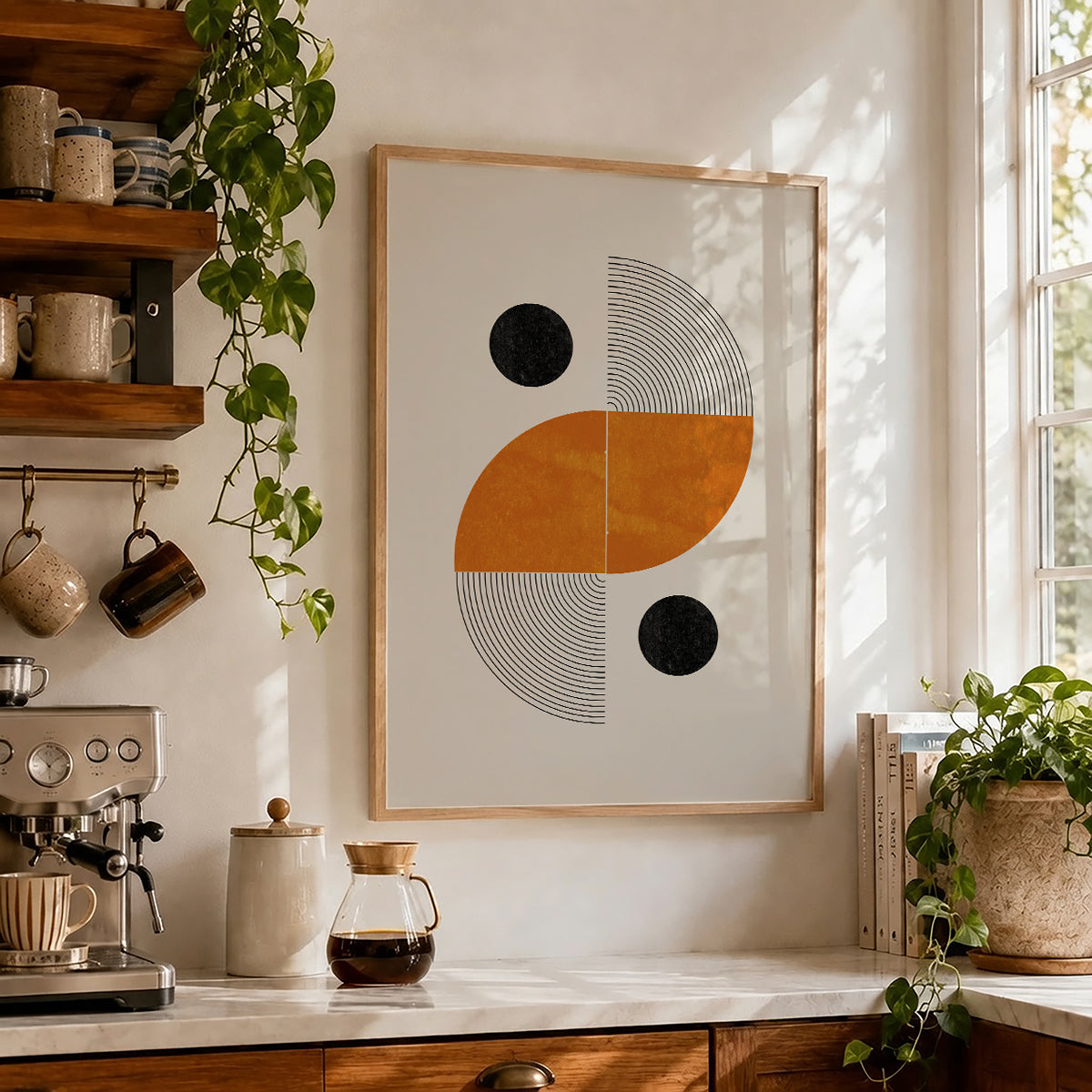 TAWミッドセンチュリーモダン アブストラクトTAW Mid Century Modern Abstract Art Poster No.007