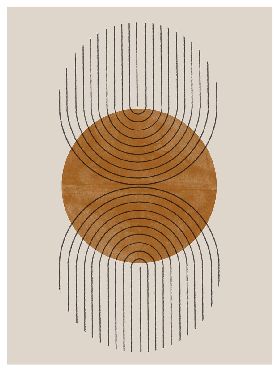 TAWミッドセンチュリーモダン アブストラクトTAW Mid Century Modern Abstract Art Poster No.008