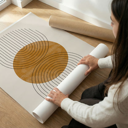 TAWミッドセンチュリーモダン アブストラクトTAW Mid Century Modern Abstract Art Poster No.008