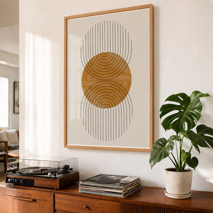 TAWミッドセンチュリーモダン アブストラクトTAW Mid Century Modern Abstract Art Poster No.008