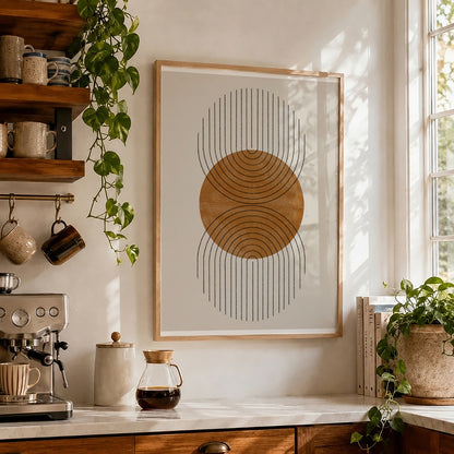 TAWミッドセンチュリーモダン アブストラクトTAW Mid Century Modern Abstract Art Poster No.008