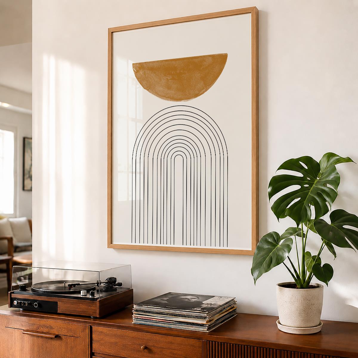 TAWミッドセンチュリーモダン アブストラクトTAW Mid Century Modern Abstract Art Poster No.009