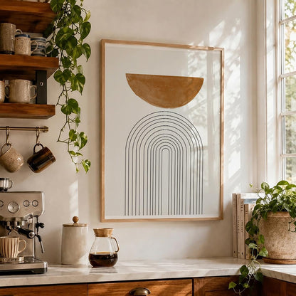 TAWミッドセンチュリーモダン アブストラクトTAW Mid Century Modern Abstract Art Poster No.009