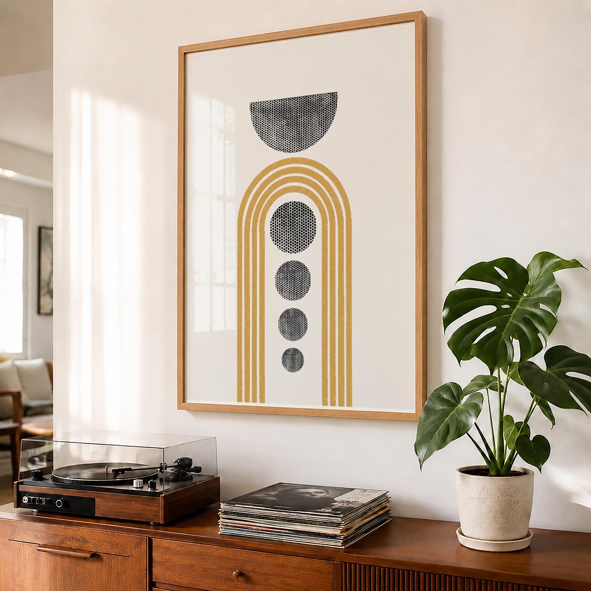 TAWミッドセンチュリーモダン アブストラクトTAW Mid Century Modern Abstract Art Poster No.010