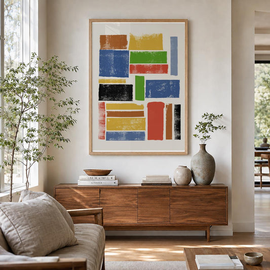 TAWミッドセンチュリーモダン アブストラクトTAW Mid Century Modern Abstract Art Poster No.011