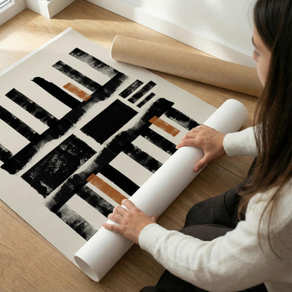 TAWミッドセンチュリーモダン アブストラクトTAW Mid Century Modern Abstract Art Poster No.012